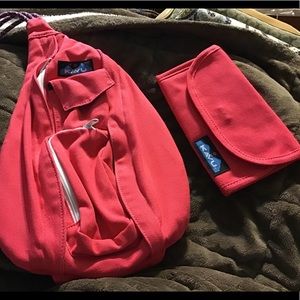 Kavu Mini Winter Rose Backpack w/ matching wallet